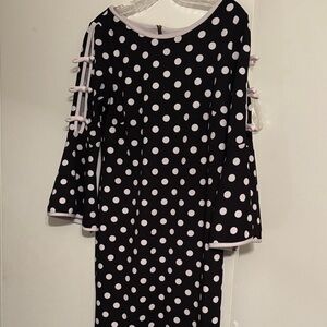 Polka Dot Dress in Black and White